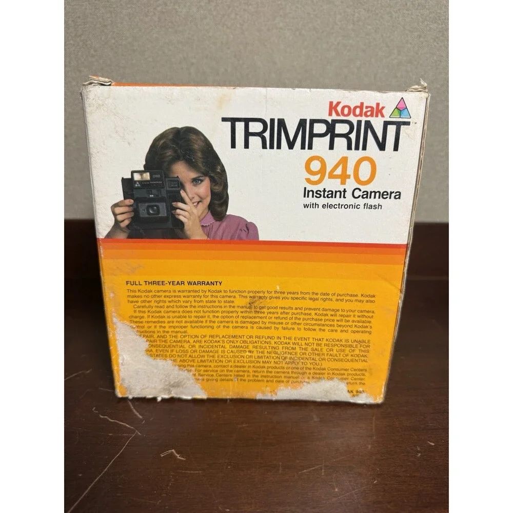 *Kodak Trimprint 940 Instant Camera Flash Vintage - Untested